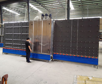 China punto bajo vertical de los 2000Mm - el equipo de cristal industrial 3 de la lavadora de E empareja los cepillos, lavadora vertical del vidrio plano proveedor