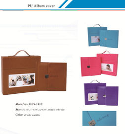 Cubiertas del álbum de la PU/cubierta del álbum del cuero, cubierta de cuero modificada para requisitos particulares del álbum con las cubiertas del álbum de la maleta/PU proveedor
