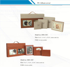Cubiertas del álbum de la PU/cubierta del álbum del cuero, cubierta de cuero modificada para requisitos particulares del álbum con las cubiertas del álbum de la maleta/PU proveedor